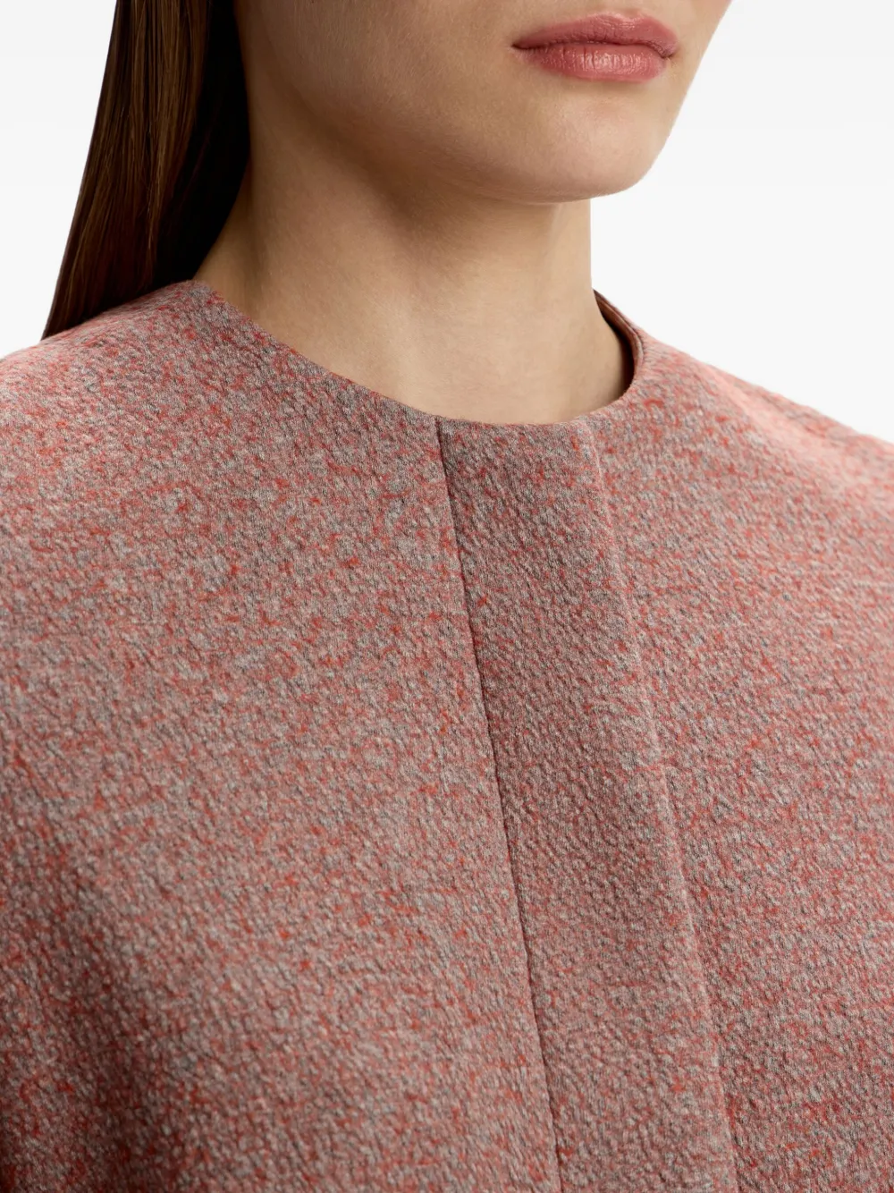 12 Storeez Concealed-fastening Jacket In Burgundy