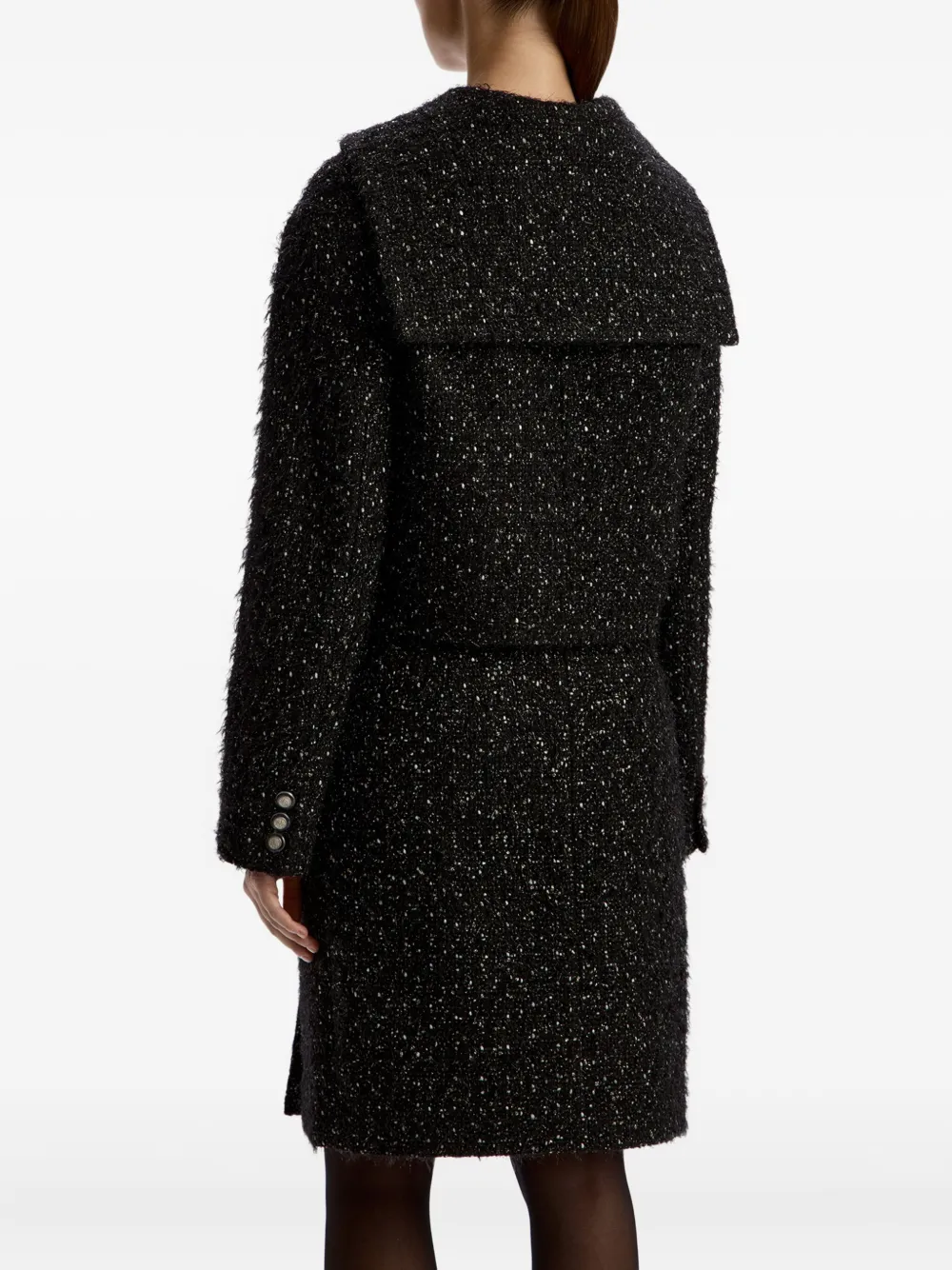 12 STOREEZ Tweed blazer Zwart