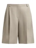12 STOREEZ pleated linen shorts - Grey