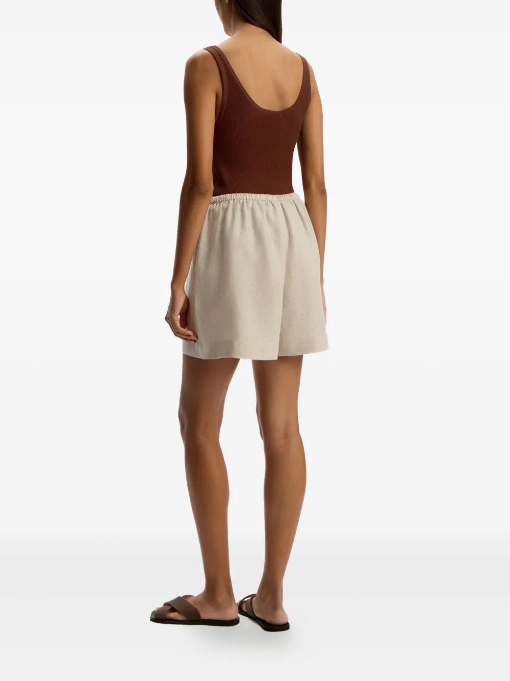 12 Storeez Drawstring Knee-lenght Shorts In Neutral