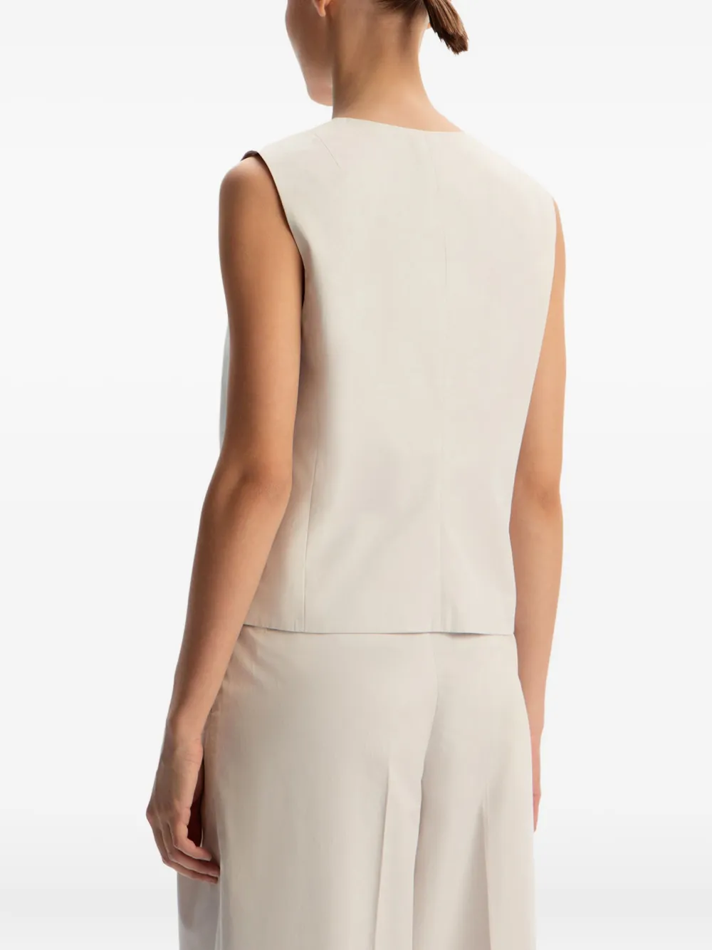 12 Storeez Button-fastening Waistcoat In White