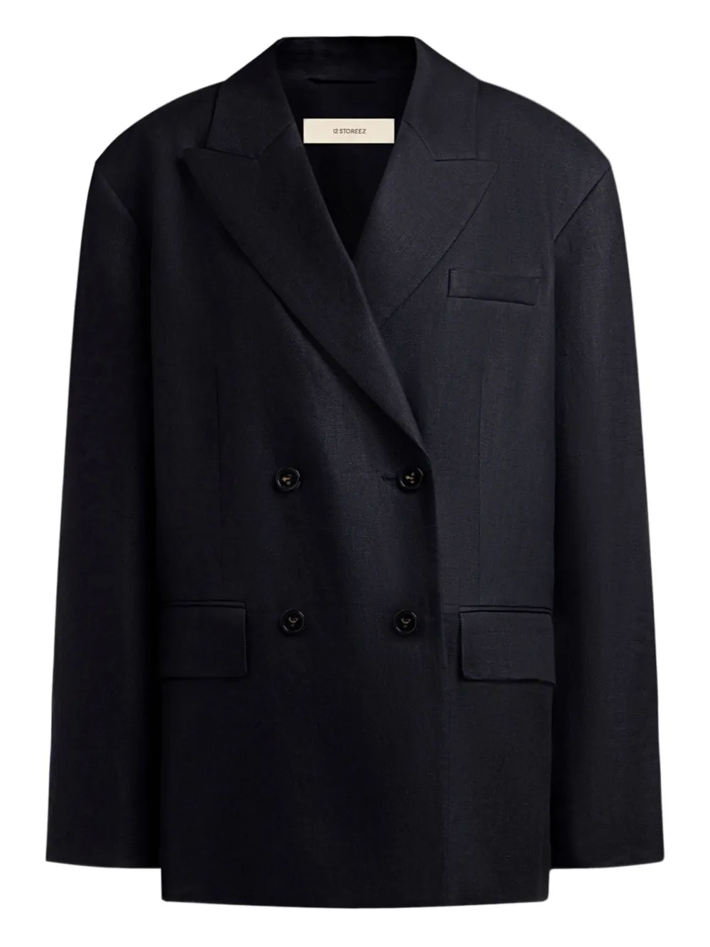12 STOREEZ double-breasted blazer | Black | Image 1
