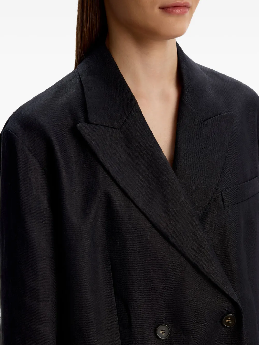 12 Storeez Double-breasted Blazer In Black