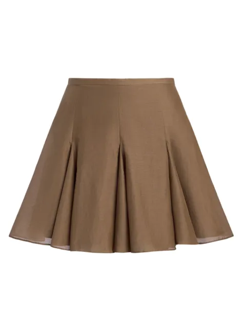12 STOREEZ cotton-silk blend mini A-line skirt