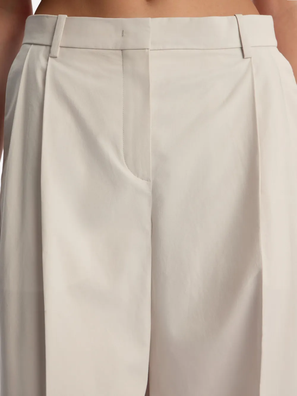 12 Storeez Pleated Wide-leg Trousers In Gray