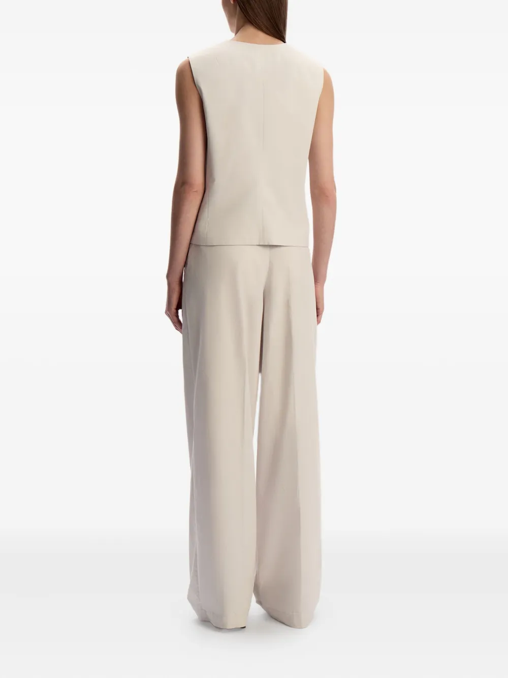 12 Storeez Pleated Wide-leg Trousers In Gray