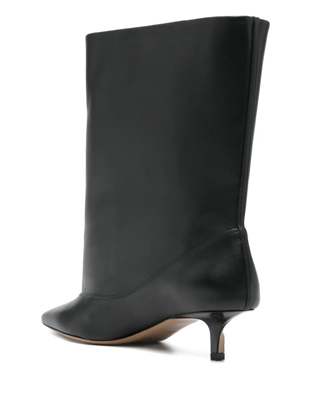 Jacquemus 45mm Pointed-toe Kitten-heel Boots In Black