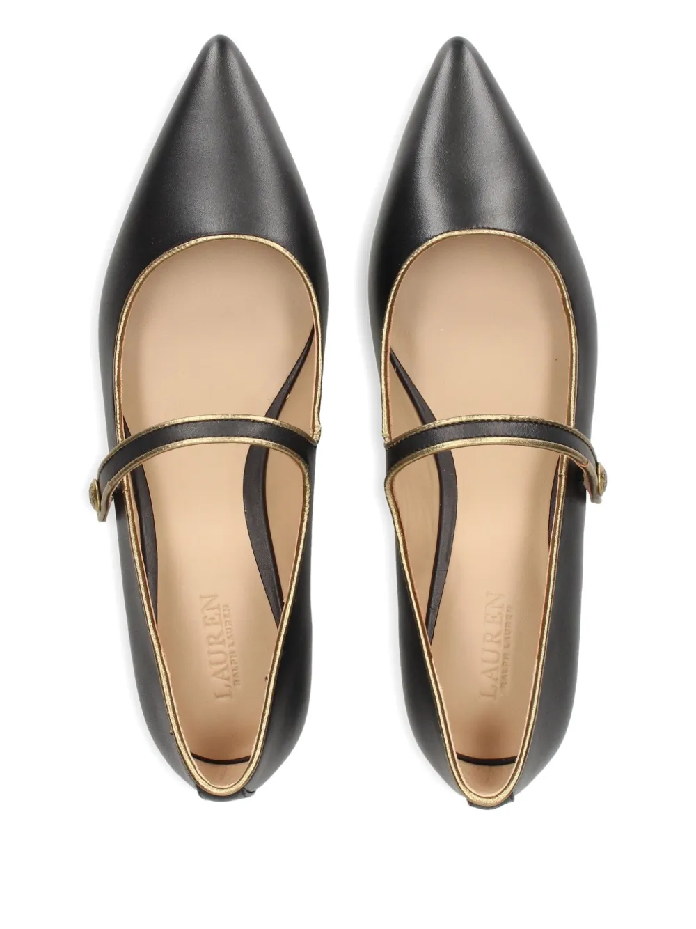 Lauren Ralph Lauren pointed-toe Mary Jane flats Black