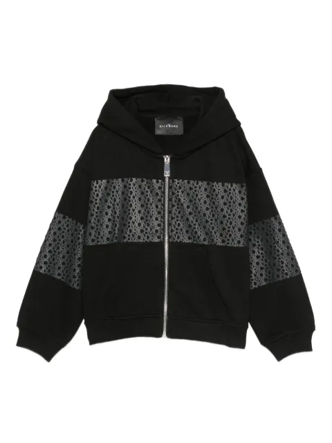 John Richmond Junior logo-detail zip-up hoodie