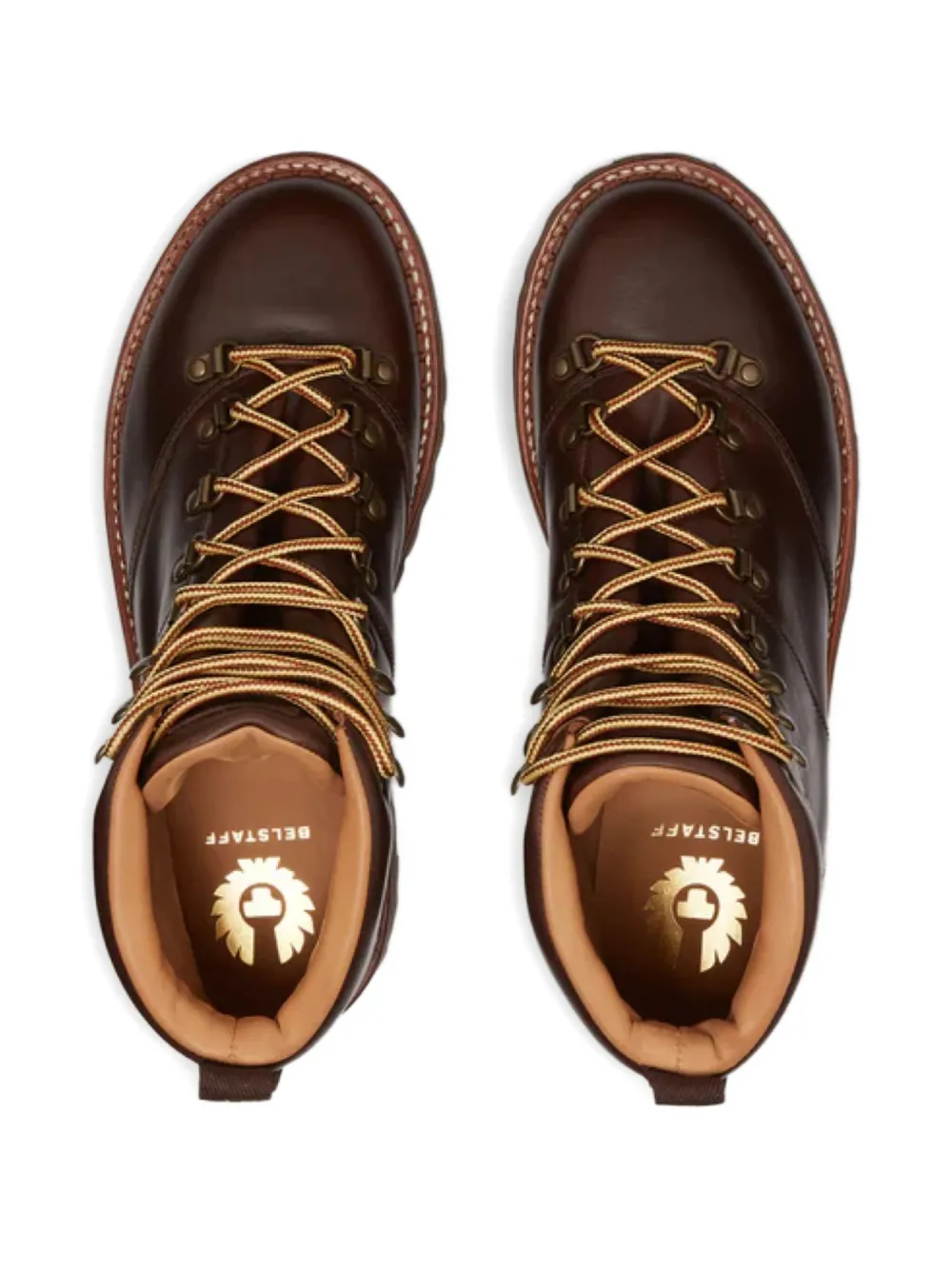 Belstaff Butler leren veterlaarzen Bruin