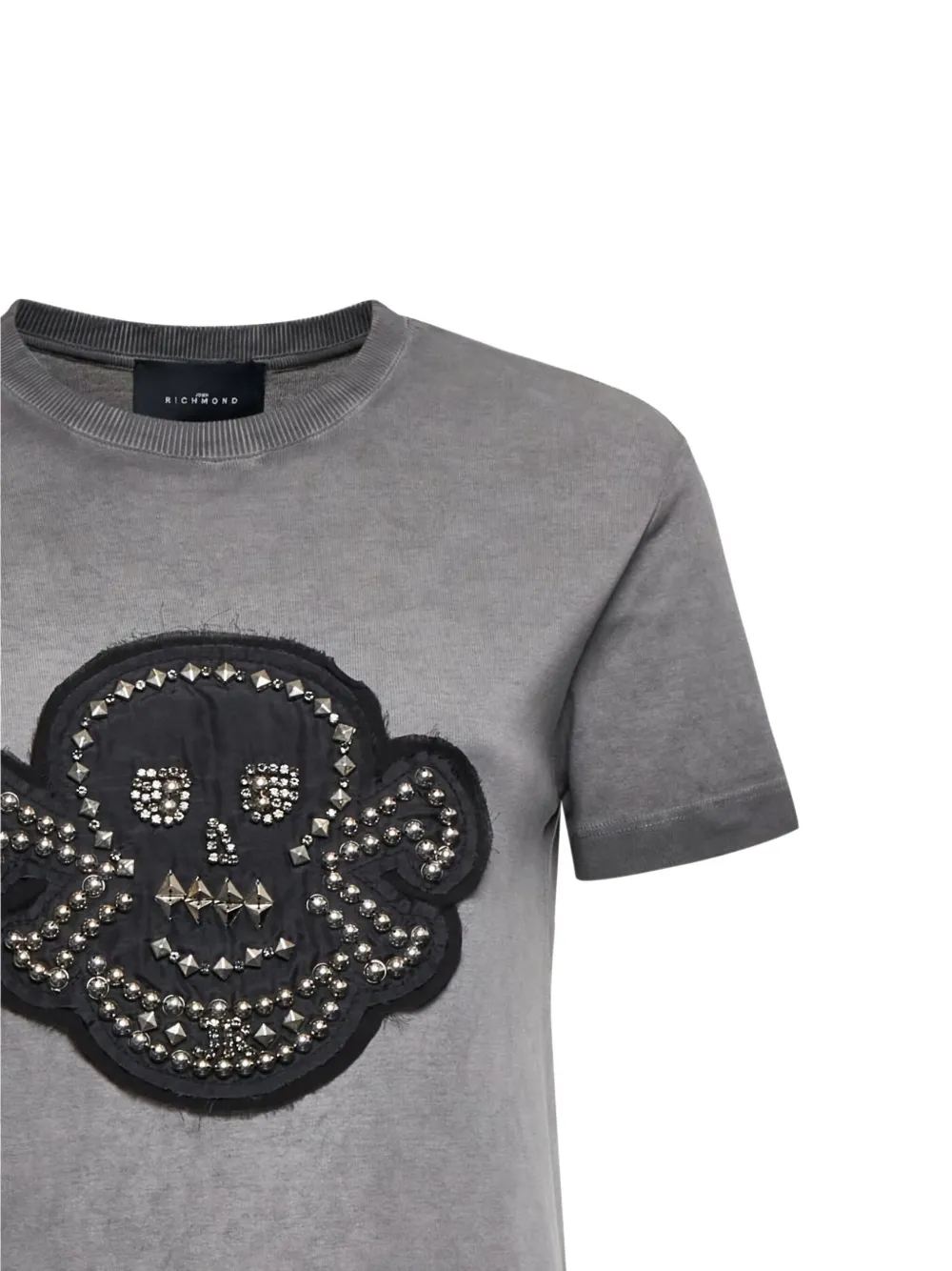  John Richmond Skull-embellished T-shirt - Grey 