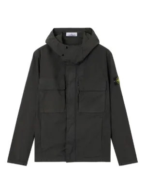 Stone Island Hooded zip-up Jacket | Black | FARFETCH