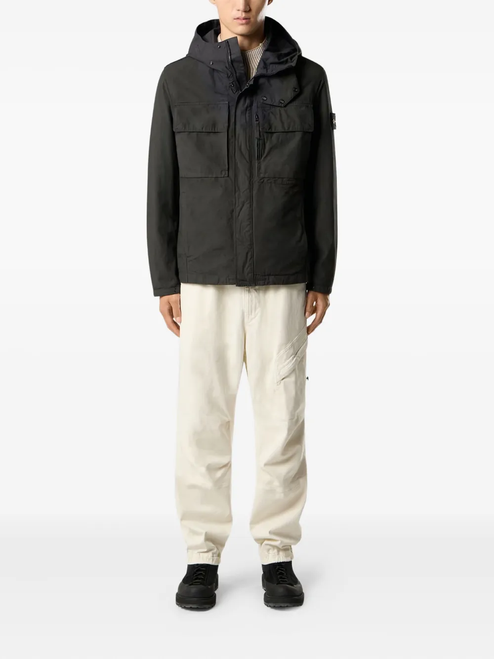 Stone Island hooded patch-pocket jacket | Down Jackets | Image 2