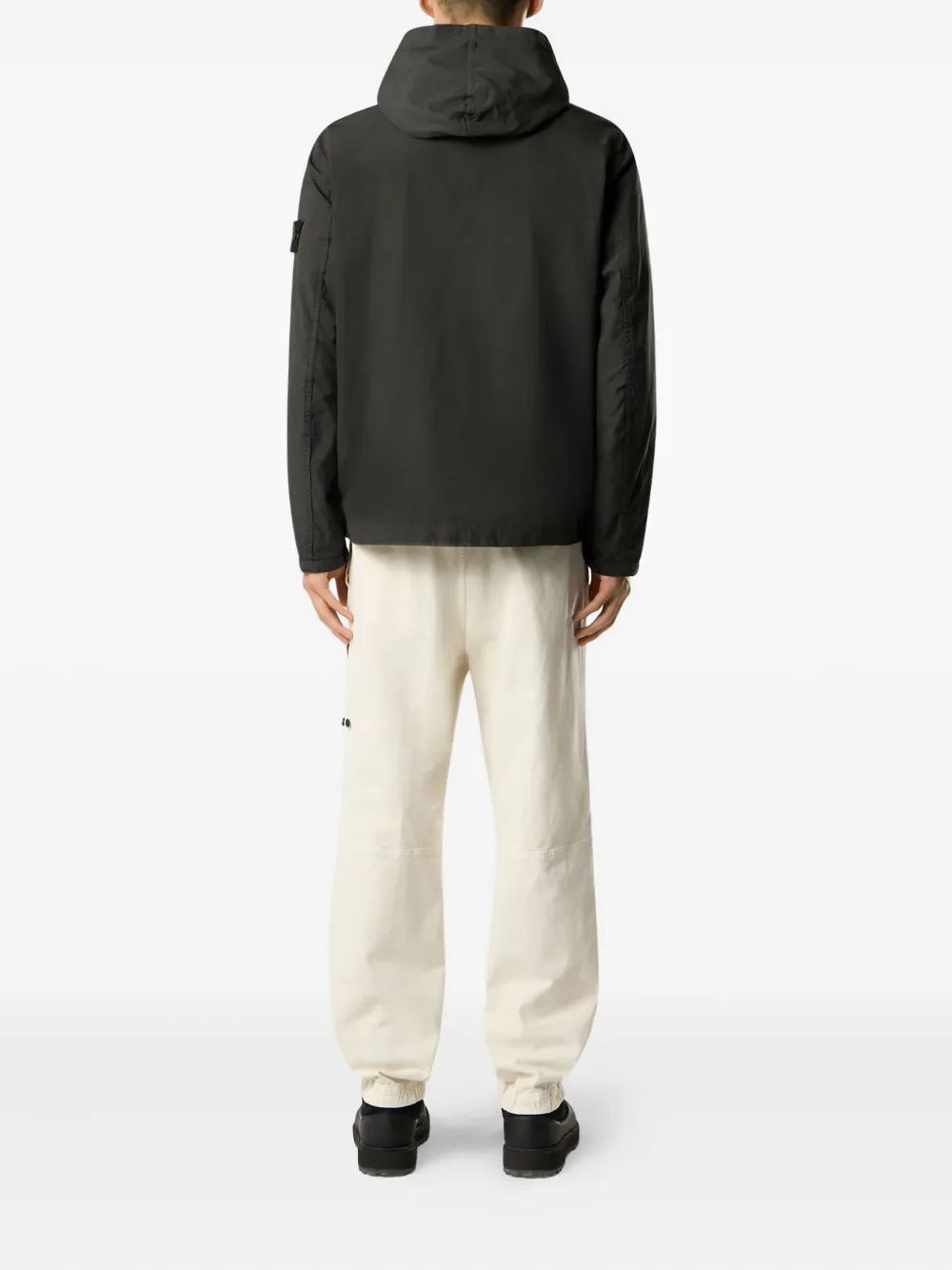 Stone Island Jack met capuchon Zwart