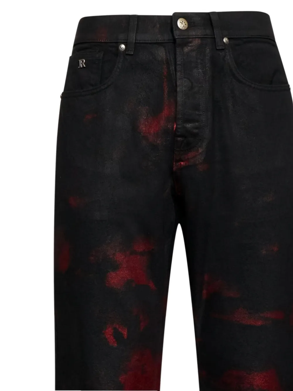  John Richmond Vaqueros Con Efecto De Espray - Negro 
