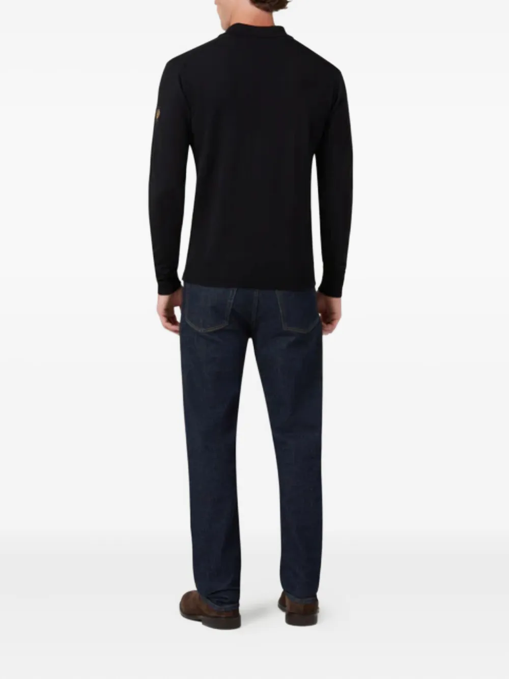 Belstaff Kyle poloshirt met halve rits en lange mouwen Zwart