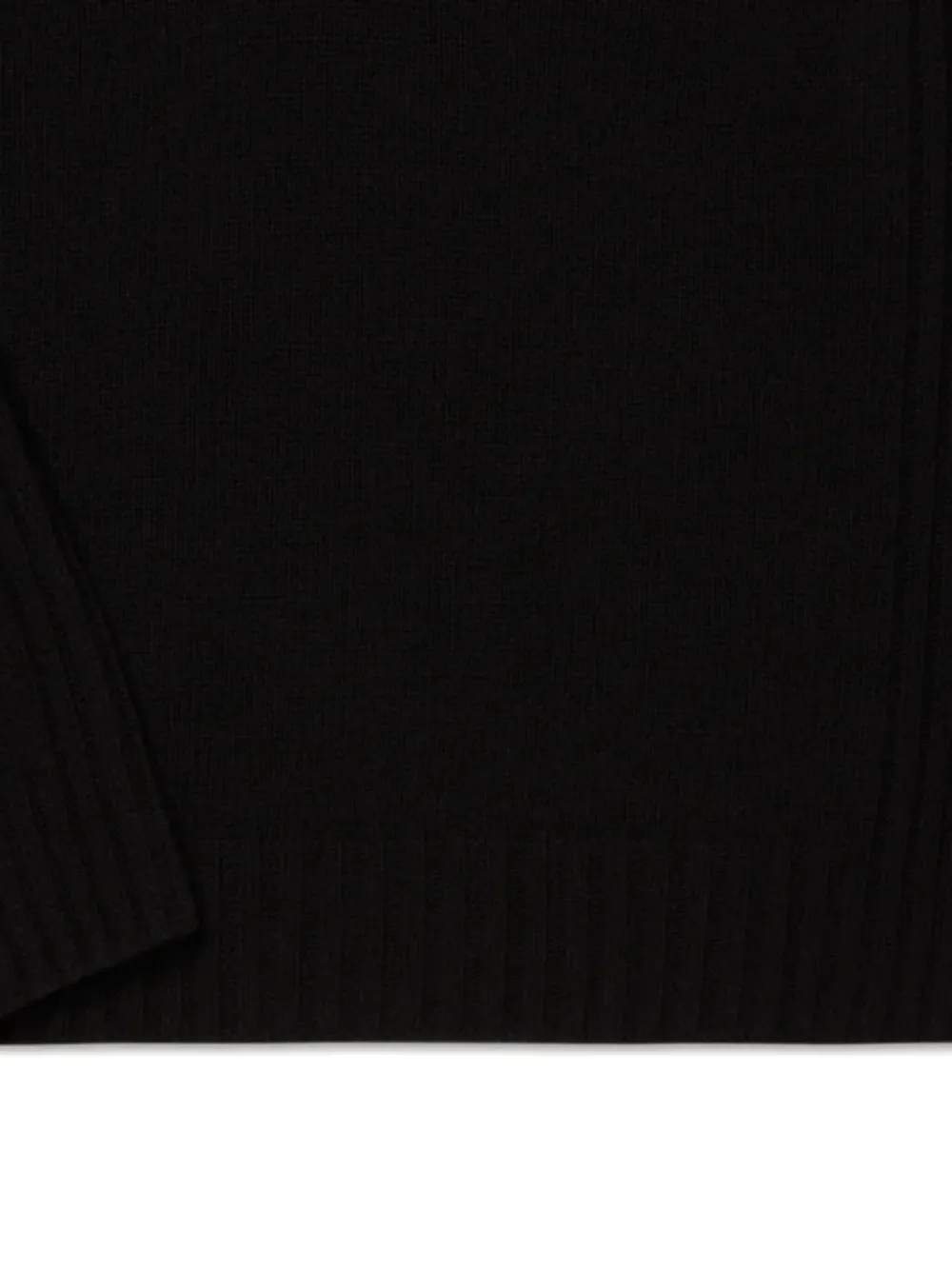 Belstaff Ribbed-knit Half-zip Sweater In Black