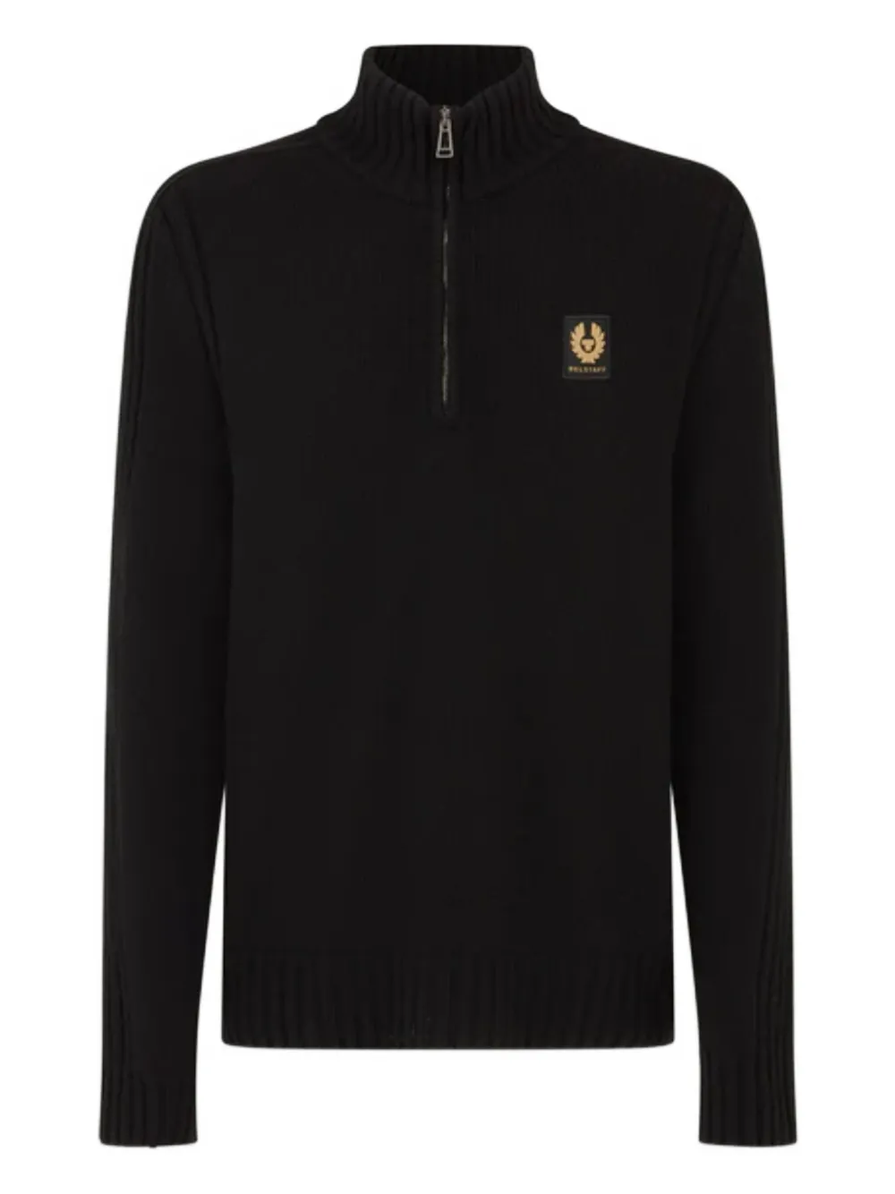 Belstaff ribbed-knit half-zip sweater | Black | Image 1