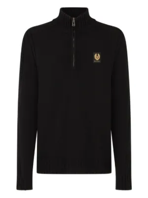 Polo Ralph Lauren Suéter De Tricô Com Zíper Parcial | Preto