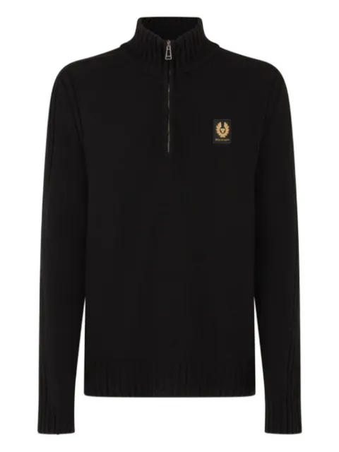 Belstaff ribbed-knit half-zip sweater