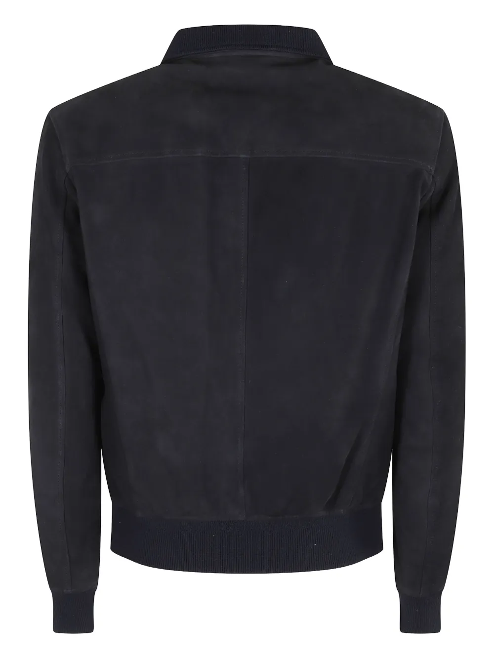 Stewart Zip Suede Jacket In Blue