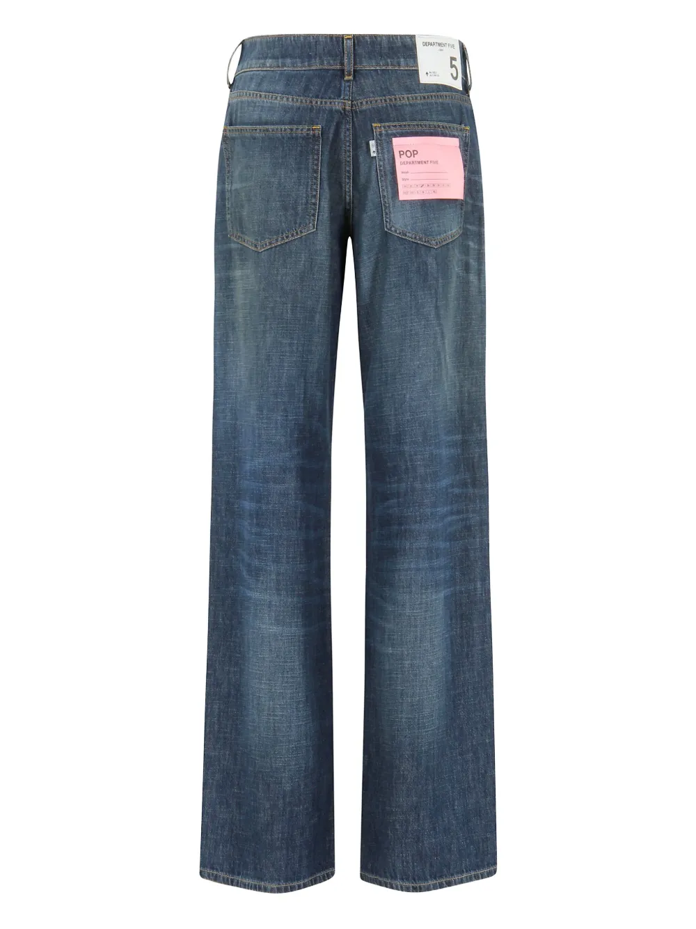 Department Five Faded-effect Trousers In Blue