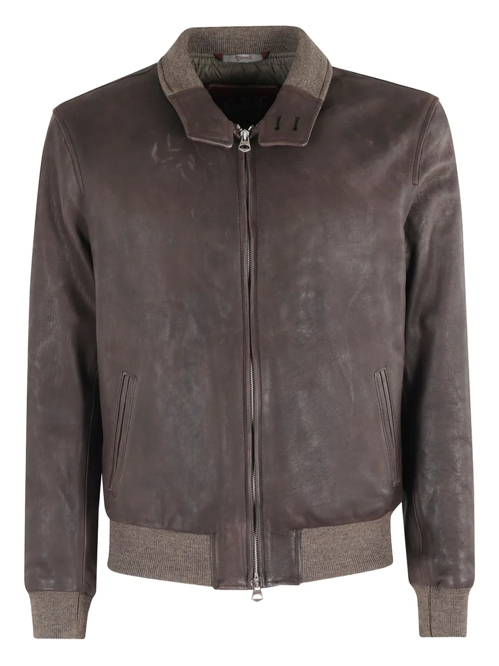 Stewart zip-up leather jacket | Brown | Image 1