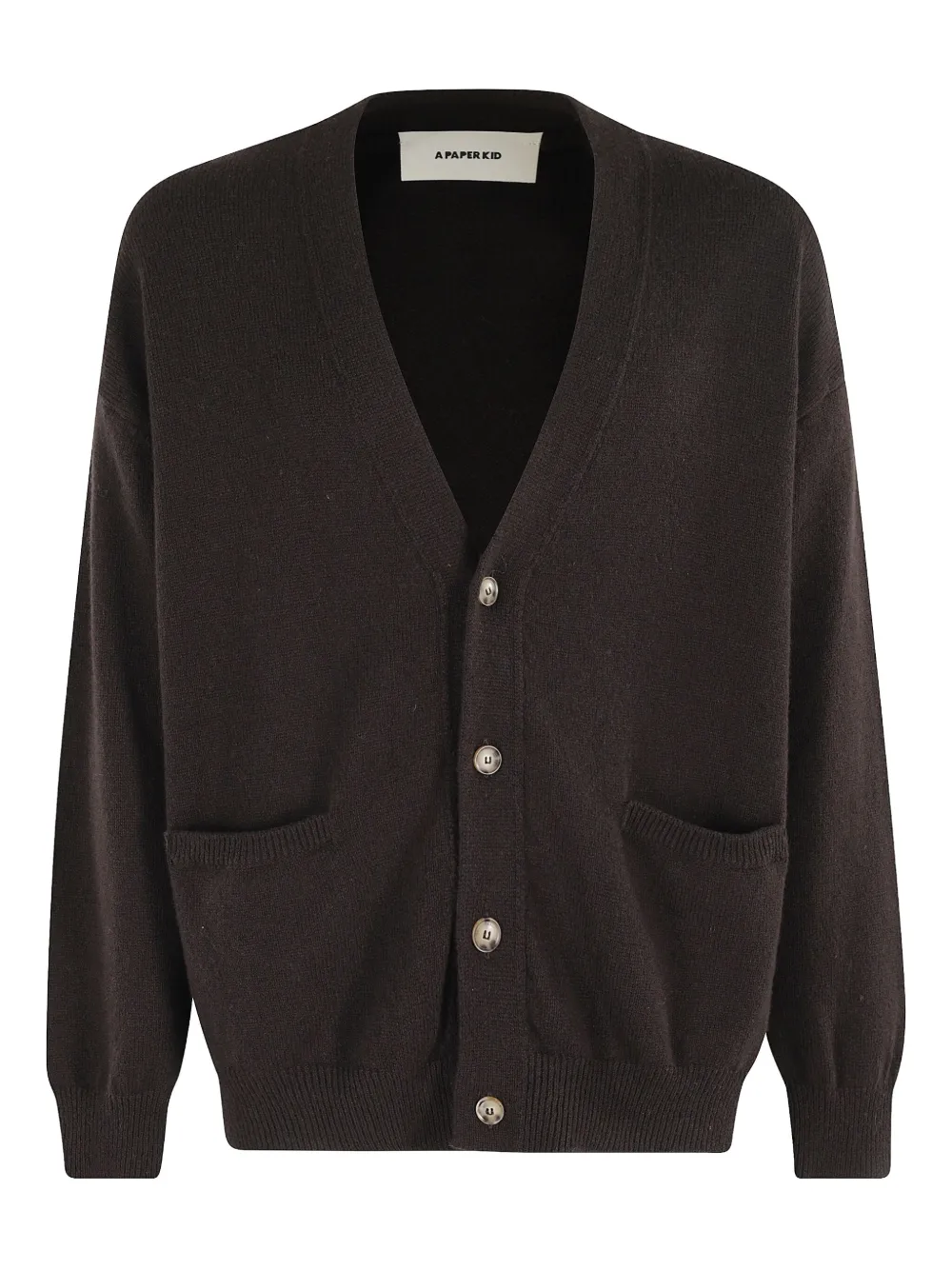 A Paper Kid pocket cardigan | Brown | Image 1