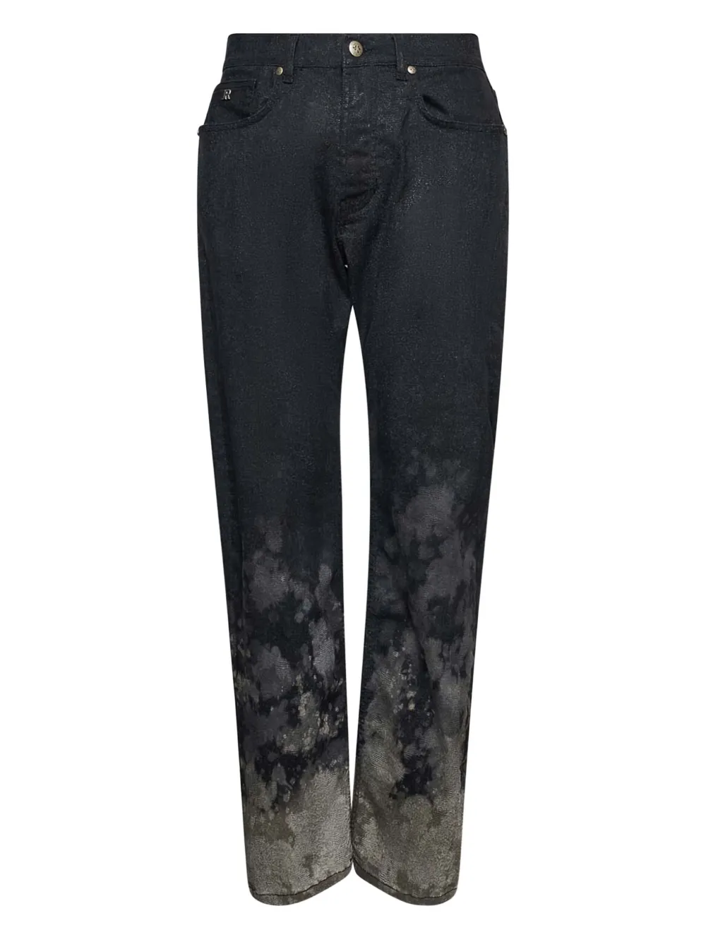 John Richmond Jeans mit Bleached-Saum - Schwarz
