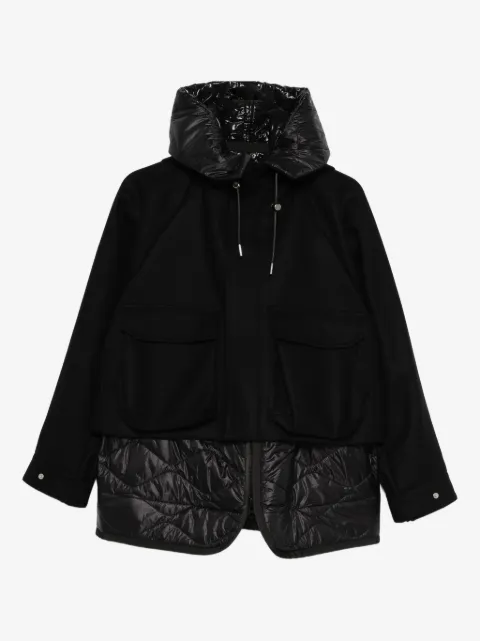 sacai 퀼팅 패널 후드 재킷