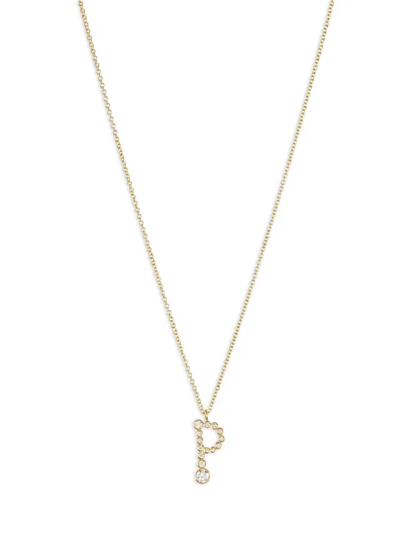 Sophie Bille Brahe 18K Recycled Yellow Gold Soprano P Diamond Necklace in 18k yellow gold