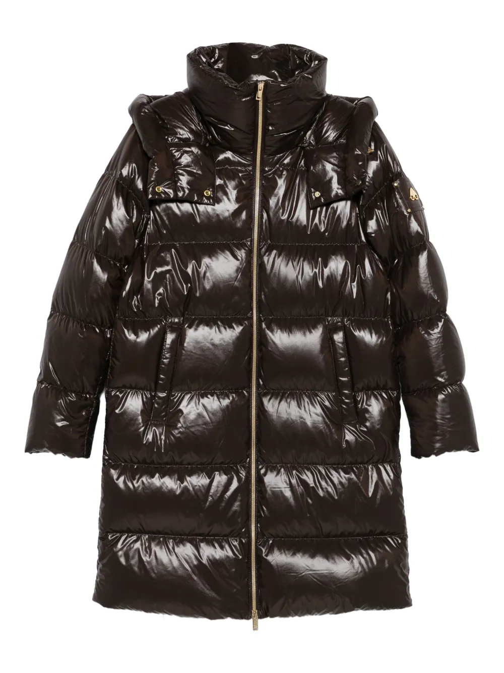 Moose Knuckles hooded zip coat | Brown | Image 1