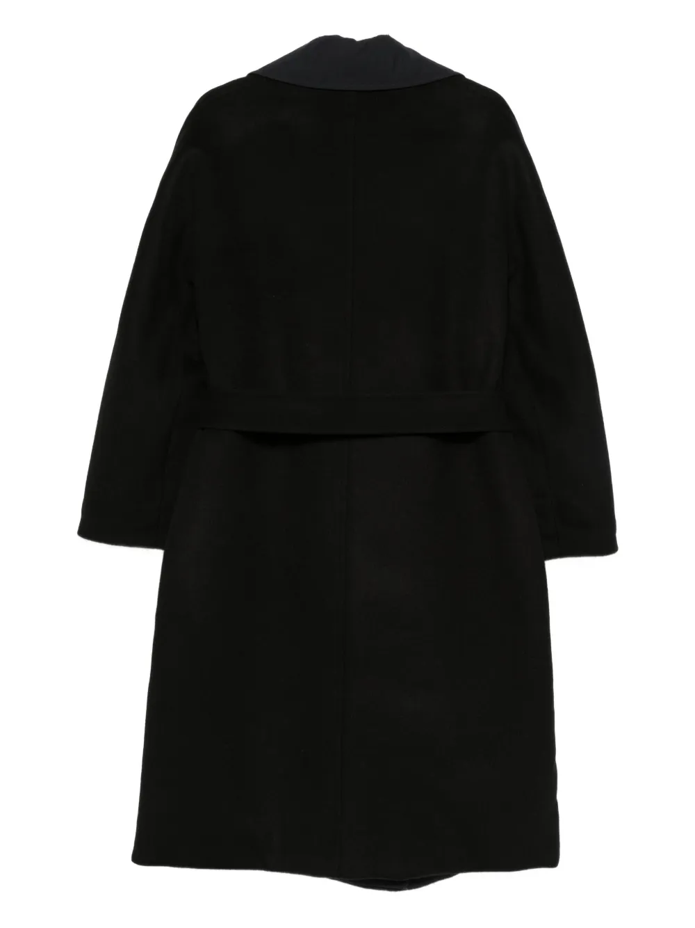 Moose Knuckles Belted Coat In Black