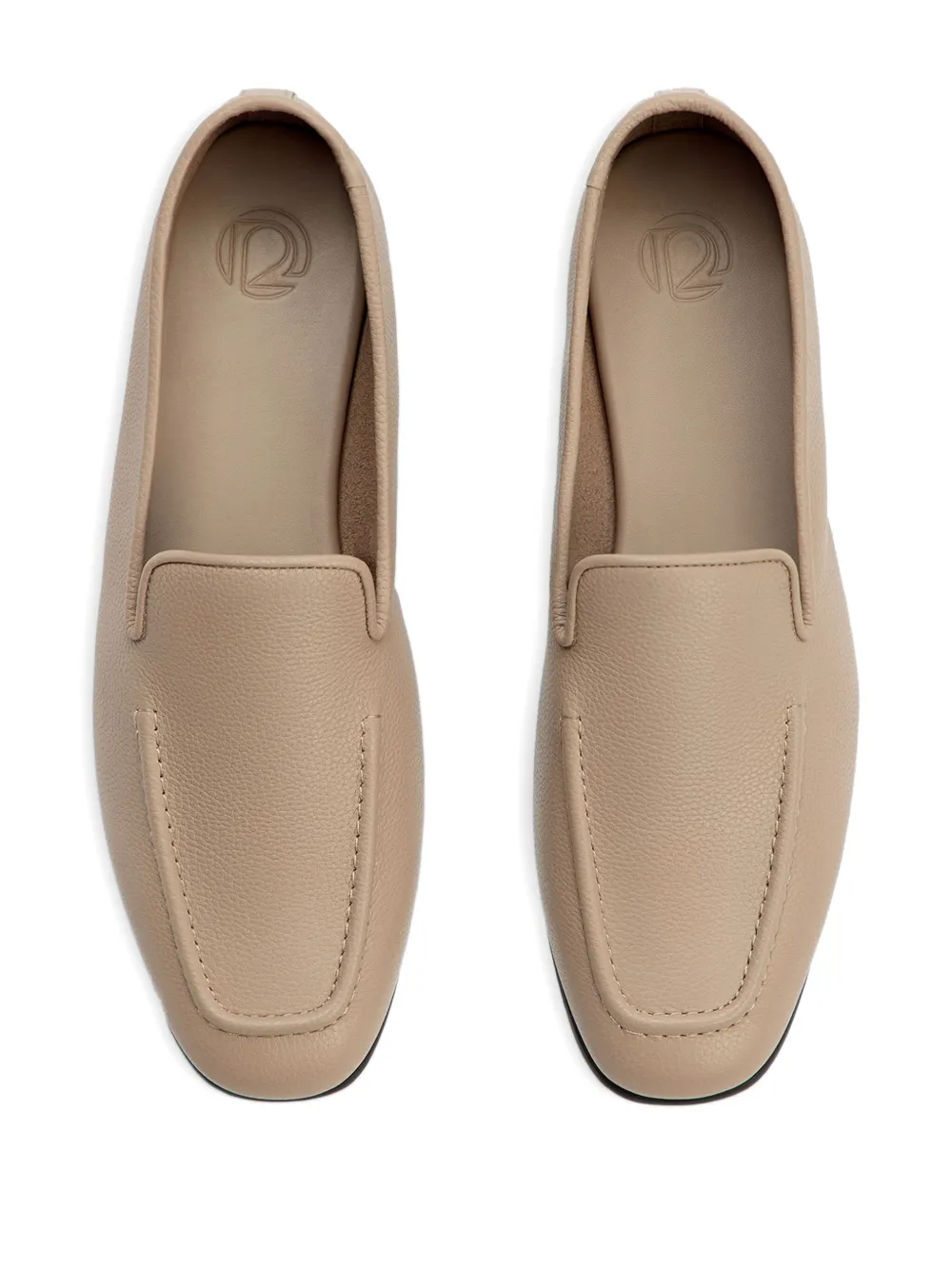 12 Storeez Leather Loafers In Neutral