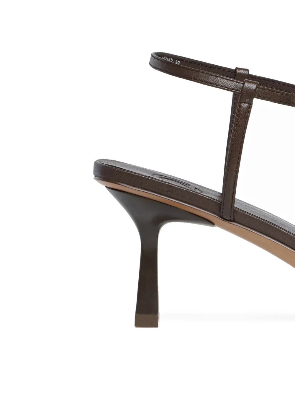 12 STOREEZ 60 mm leren sandalen met enkelbandje Bruin