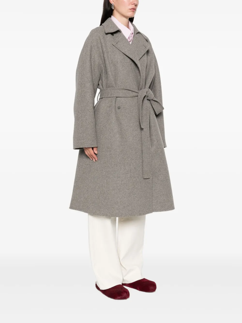 Carven Tie-waist Coat In Multi