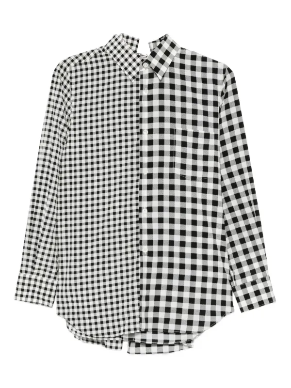 Comme des Garçons Gingham Shirt in Black