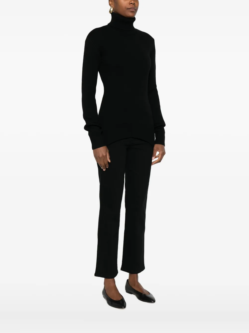 Totême High-neck Sweater In Black