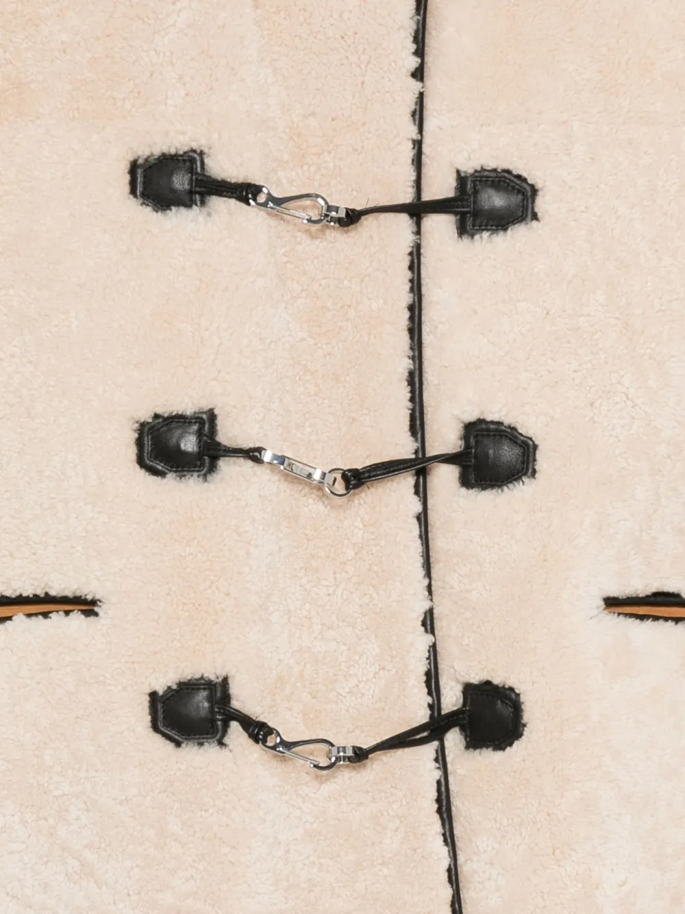 Totême Teddy Shearling Clasp Jacket In Neutral