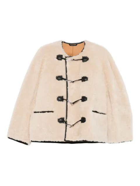 TOTEME Teddy shearling clasp jacket