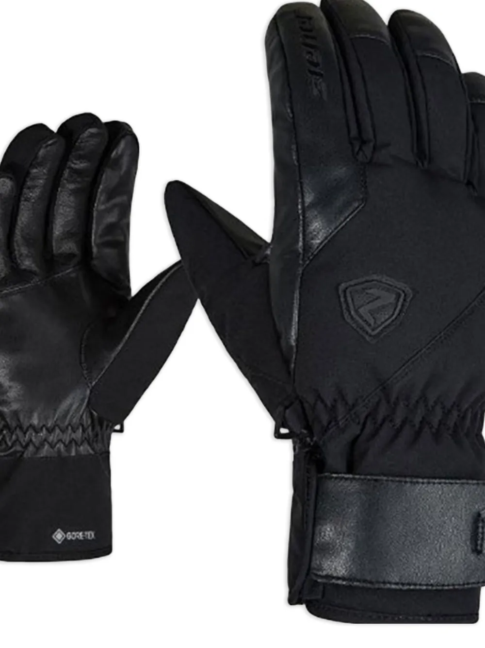 ZIENER logo-print gloves - Zwart