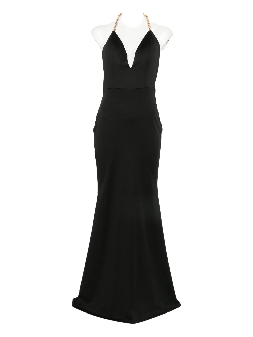 Rahil Hesan  V-neck chain-strap gown | Black | Image 1