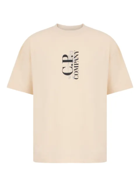 C.P. Company playera con logo estampado