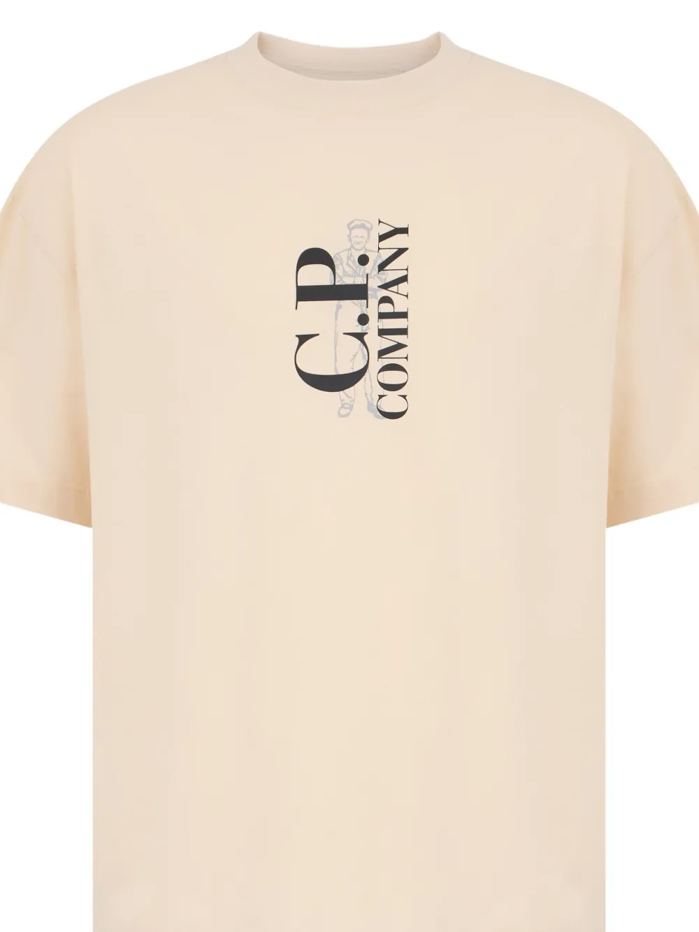 C.P. Company T-shirt met logoprint Beige