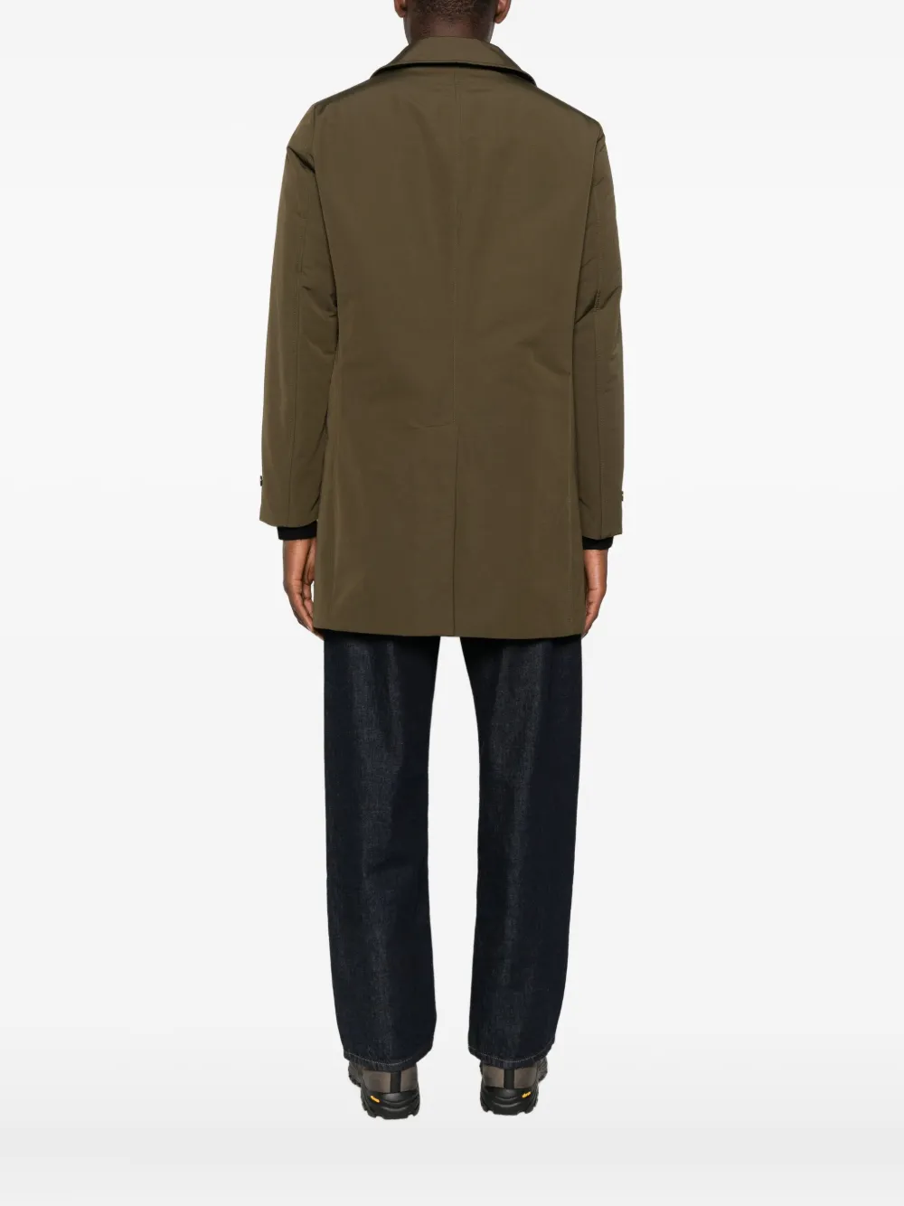 Aspesi Buttoned Cotton Coat In Green