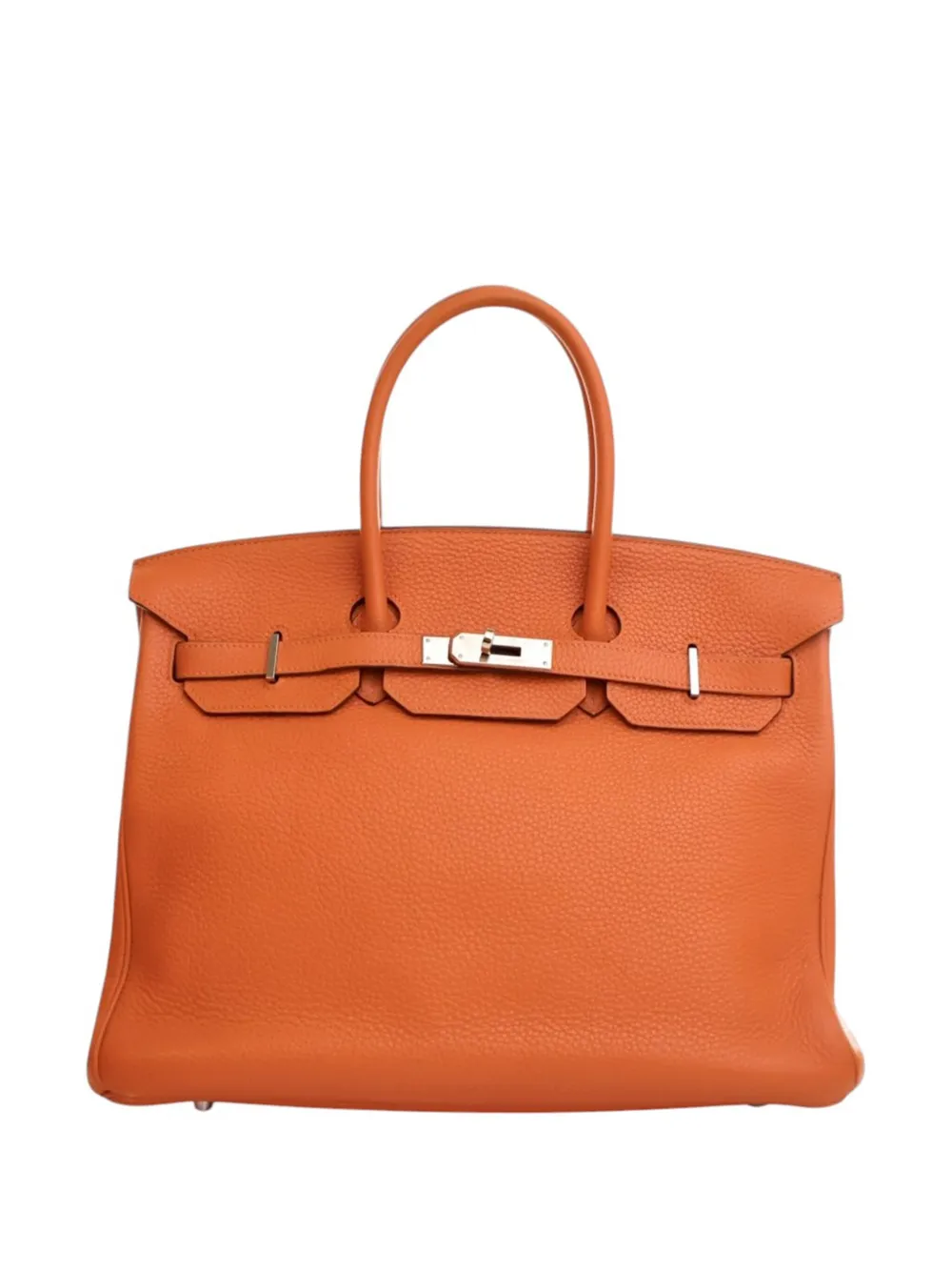 Hermès Pre-Owned 2010 トゴ バーキン ルトゥルネ 35 ハンドバッグ - オレンジ Hermès Pre-Owned 2010 トゴ バーキン ルトゥルネ 35 ハンドバッグ - オレンジ