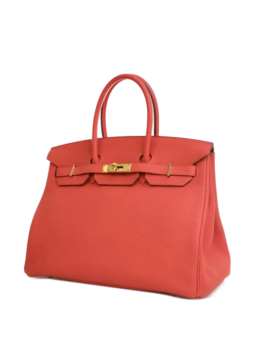 Pre-owned Hermes 2014 Togo Birkin Retourne 35 Handbag In Pink