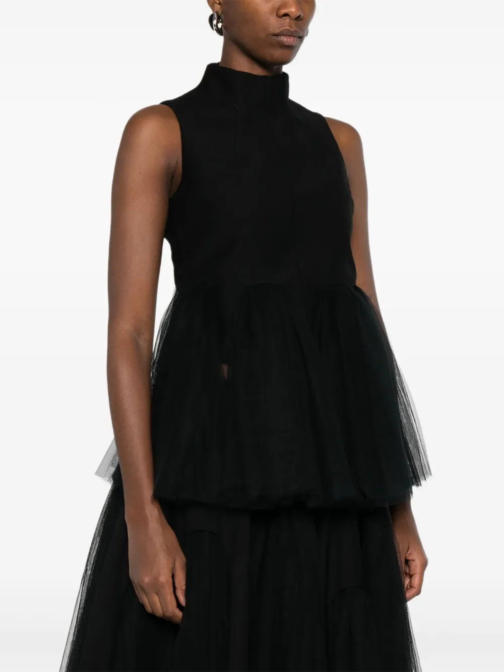 Noir Kei Ninomiya Jack met hoge hals Zwart