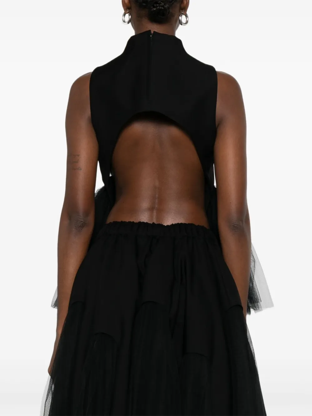 Noir Kei Ninomiya Jack met hoge hals Zwart