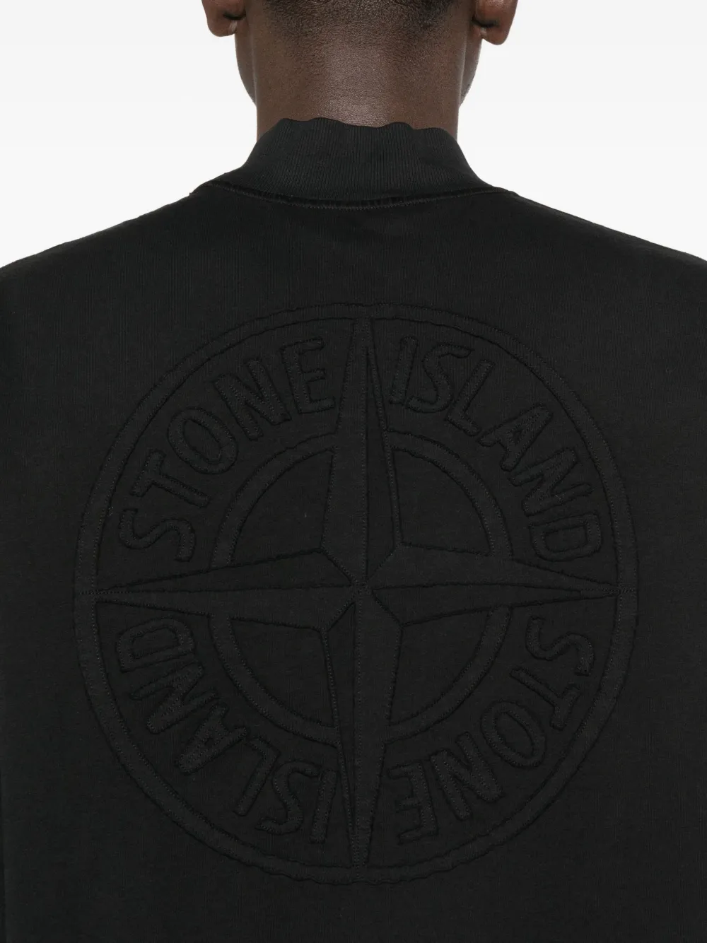 Stone Island Trui met hoge hals en lange mouwen Zwart